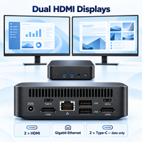 OEM Intel Core I3 6100U 8 16GB 256 512GB Dual HD-MI Gigabit LAN Win10/11 Mini PC Gaming Komputer Desktop Kecil untuk Rumah dan Kantor