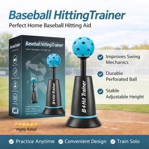 Support de frappe de baseball professionnel en ABS noir POP Trainer - Réglable sur 5 niveaux pour l'entraînement des jeunes et des équipes, utilisation libre sur le sol et au-dessus du filet - Product Image 2