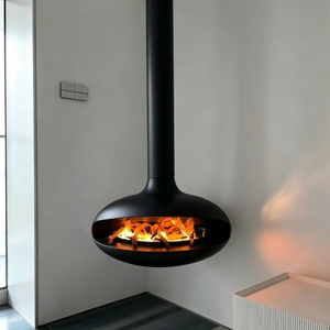 Tonya 360 °   <span class=keywords><strong>Kit</strong></span> de suspension complet à rotation libre inclus pour foyer bioéthanolique suspendu, idéal pour les espaces de plafond haut dans les condos - Product Image 1