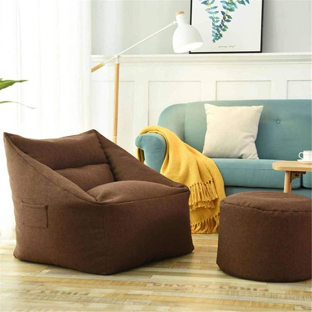 Lazy Sofa Bean Bag Single Home Simple Living Room Tatami Fabric Small Sofa Bedroom Removable and Washable with Inner Liner