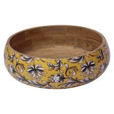 Bol de service en bois d'acacia poli de luxe antique - Design vintage écologique, imprimé sur mesure pour hôtel/restaurant et usage domestique - Product Image 5