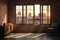 Ventana Abatible de Aleación de Aluminio Estilo Minimalista con Diseño de Bisagra Oculta, Ventanas de Doble Vidrio Insonorizadas