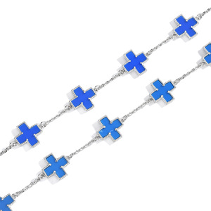 Cross <b>Bracelet</b> <b>Copper</b> Alloy Blue Cross Design Unisex Fashion Jewelry - Product Image 5