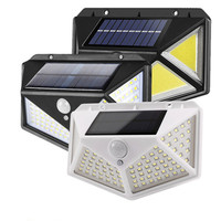 Lampes solaires extérieures 208leds Ip65 étanche sans fil capteur de mouvement lumière jardin grand Angle appliques murales lampe solaire avec 3 modes