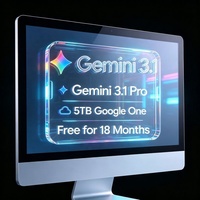 Nouveau Gemini 3 Pro Google One 5TB de stockage, abonnement de 12 mois, Mac/ en stock, lié à votre compte Gmail, utilisation mondiale, rapide