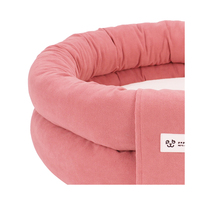 LS peppy Buddies neues Design runde Form sehr weichen Stoff Hunde bett Großhandel Katze Haustier Mode Bett Nest Anti-Rutsch-Umkehr kissen