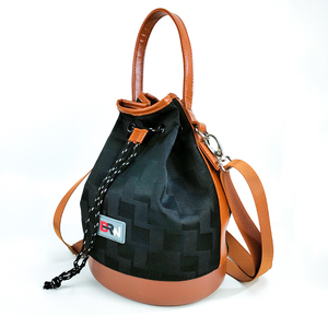 Kustom Logo PU EVA kasus kotak kulit wanita ember tas wanita kosmetik tas multifungsi tas selempang