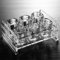 Grosir 2 oz kustom Shot Glass tampilan Case Premium disesuaikan tinggi putih kaca gaya klasik pesta menggunakan Tequila gelas Shot
