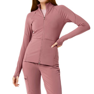 Médical-Scrubs-Vente en gros Imperméable à manches longues les deux uniformes Femme Spandex Manteau Softshell Uniformes hospitaliers Veste - Product Image 3