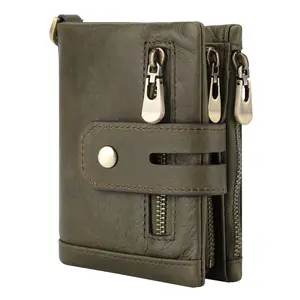 Hot Sale Vintage Cell Phone Mens Anti Theft Wallet Men Leather Luxury Long With Zipper Pu Purse