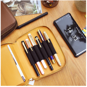 Carnet de <span class=keywords><strong>voyage</strong></span> A6 à 6 anneaux, couverture en cuir à fermeture éclair, carnet de <span class=keywords><strong>voyage</strong></span>, personnalisation de cadeaux, journal en cuir rigide, journaux en cuir Gua 40 feuilles - Product Image 3