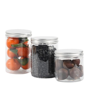 Factory direct stock of 85mm diameter aluminum silver cap PET transparent food <b>plastic</b> bottles, food <b>jars</b>, snack and dried - Product Image 4