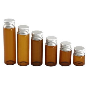 Vendita calda ambra marrone vetro piccola bottiglia tappo in alluminio bottiglia di vetro Shandong - Product Image 1