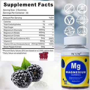 Well Designed Magnesium Glycinate <b>Gummies</b> Energy Boosting <b>Gummies</b> Vitamin Supplement Gummy Candy - Product Image 2
