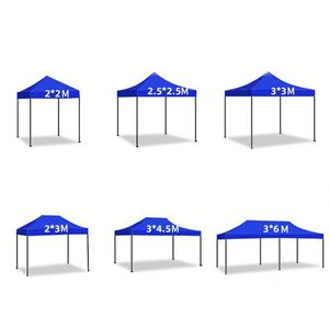 Tente publicitaire pliable automatique 3x3 m, imprimée numériquement, avec auvent à quatre coins pour expositions en extérieur - Product Image 2