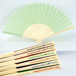 <b>Personalised</b> Bamboo Hand Fan Customised Crafts - Product Image 3