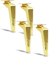 Pieds de canapé en fer robustes en forme de L, accessoires de quincaillerie pour table basse, meuble TV, salle à manger et cuisine – Style décontracté et luxueux