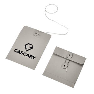 Hochwertiger Kraftpapier-Umschlag mit Schnurverschluss, quadratisch, individuell gestaltbar - Product Image 5