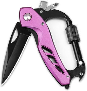 Mousqueton d'extérieur Multitool EDC Couteau <span class=keywords><strong>de</strong></span> poche Équipement <span class=keywords><strong>de</strong></span> <span class=keywords><strong>survie</strong></span> avec couteau mousqueton brise-verre - Product Image 6