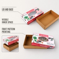Boîte cadeau rigide personnalisée avec impression pour bijoux, cosmétiques, bougies – Solution d'emballage avec motif fraise (boîte supérieure et inférieure)