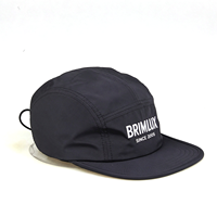 Topi Lari Anti Air Warna Solid Snapback 5-Panel Tanpa Struktur Dapat Disesuaikan Cepat Kering Topi Lari Outdoor Cepat Kering Pinggiran Datar