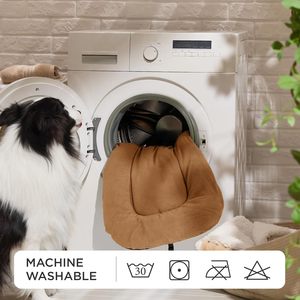 แผ่นรองลังสุนัขขนแกะเนื้อนุ่มพิเศษล้างทำความสะอาดได้กันลื่นที่นอนสำหรับสัตว์เลี้ยงบางแบนสำหรับสุนัขตัวเล็กไม่เคี้ยว - Product Image 6