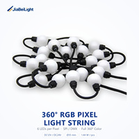 Boule de pixels numériques à 360 degrés, diamètre 50 mm, DC24V, 6 LED SMD 3535 RGB avec lumière ponctuelle DMX 512 pour intérieur