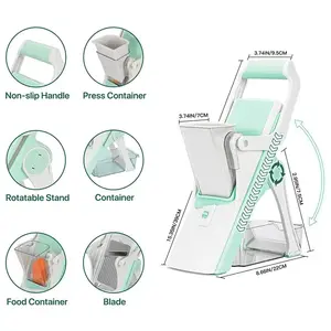 2023 vendita calda regolabile 5 In 1 Spiralizer Cutter a spirale verdura affettatrice grattugia con scatola formaggio grattugia taglierina per verdure