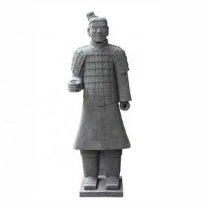Statue de soldats chinois <span class=keywords><strong>en</strong></span> pierre Antique, décoration de jardin <span class=keywords><strong>en</strong></span> marbre, Granite, guerrier, Sculpture <span class=keywords><strong>en</strong></span> taille de vie - Product Image 4