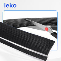 Funda Trenzada Expandible para Cables Leko FBT PET, Malla Protectora Flexible para Cables, Retardante de Llama Profesional, con Clasificación de 220V