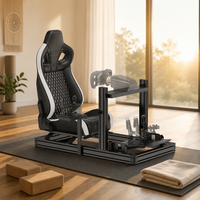 Cockpit de simulateur de course réglable en alliage d'aluminium robuste et professionnel pour jeux de course automobile avec garantie d'un an