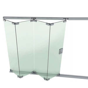 Puerta Corredera Plegable de Vidrio sin Marco para Balcón Exterior, Diseño Moderno, Seguridad Antirrobo, <span class=keywords><strong>Hermosa</strong></span> y Sencilla - Product Image 2