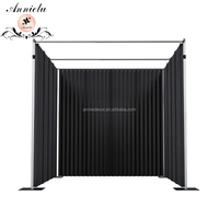 Support de toile de fond télescopique ANNIELU en alliage d'aluminium robuste, cadre portable pour décoration de mariages et d'événements