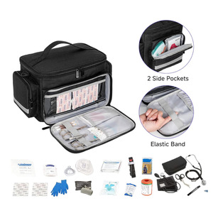 Sac médical noir avec séparateurs amovibles pour les soins <span class=keywords><strong>à</strong></span> <span class=keywords><strong>domicile</strong></span>, les voyages, les urgences, les infirmières, les étudiants, les thérapeutes - Product Image 4