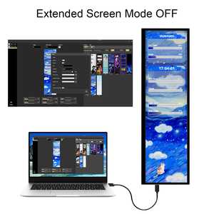 Monitor Portátil con Barra de Pantalla Secundaria/Extensible para <span class=keywords><strong>PC</strong></span>, Entrada USB/9 Pines, 1920x515, 12.6 Pulgadas, LCD, para Computadora DIY Y60, Temperatura del CPU - Product Image 6