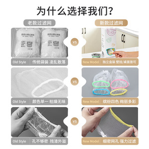 Disposable Drain <b>Strainer</b> Stainless Steel With <b>Mesh</b> Bag For Kitchen Sink Vegetable Washing Garbage Disposal - Product Image 5