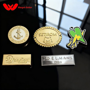 Biểu tượng tùy chỉnh phong cách kim loại chữ biển hiệu nhãn biển hiệu nổi và khắc Kim Loại biển nhãn cho túi xách, quần áo - Product Image 5