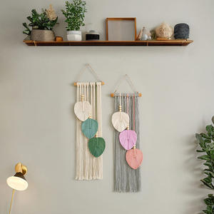 Macramé Tenture <span class=keywords><strong>Murale</strong></span> Décor Macramé Feuille Coton Gland Macramé <span class=keywords><strong>Tapisserie</strong></span> Pour La Décoration Intérieure - Product Image 2