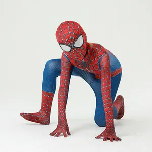 Оптовая продажа кино, боди-комбинезон, комбинезон с героями комиксов Марвел, костюм супергероя для косплея по аниме «Человек-паук», Детская куртка с изображением Человека-паука, костюм