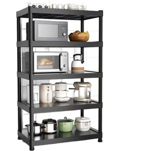 Household Foldable Plastic Multi-tier <strong>Storage</strong> Rack <strong>Kitchen</strong> Shelving <strong>Unit</strong> Floor-standing Multipurpose Organizer Pot Rack Living - Product Image 5