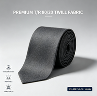 Tissu Popeline TR 80/20 160GSM 32S*32S Haute Densité Infroissable Respirant Polyester Viscose Tissé RG DZ-02 pour Costumes et Trench-coats Homme