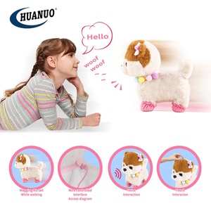 Enfants drôle peluche peluche jouet ligne contrôle électrique marche aboiements chiens en peluche - Product Image 5
