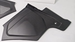 Kit de garnitures en fibre de <span class=keywords><strong>carbone</strong></span> 3K mat pré-imprégné pour capot moteur sec M3 M4 pour BMW RHD, état neuf - Product Image 2