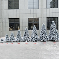 Prix d'usine, arbre de Noël artificiel floqué en PE PVC, 90CM-400CM, arbre de Noël en neige artificielle