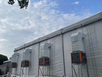 Enfriador de Aire Evaporativo Industrial RTFANS para la Industria Química, Talleres y Fábricas, con Cortina Húmeda