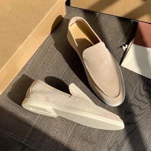 Mocassini Estivi da Uomo con Punta Aperta, <span class=keywords><strong>Scarpe</strong></span> Casual Piatte Slip-on da Guida, Taglie Grandi, Nero Bianco Kaki, in Pelle Sintetica con Suola in <span class=keywords><strong>Gomma</strong></span> - Product Image 2