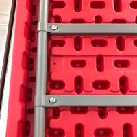 En gros extérieur rouge résine hdpe pliant en plastique rectangle table