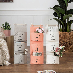 Sac de rangement <span class=keywords><strong>mural</strong></span> en <span class=keywords><strong>tissu</strong></span> écologique minimaliste, idéal pour la chambre à coucher et l'organisation quotidienne, <span class=keywords><strong>organisateur</strong></span> à suspendre à la porte - Product Image 2