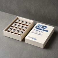 Boîte rigide personnalisée en papier spécial blanc avec couvercle et base pour flacons de peptides, 12 flacons, éponge, impression offset quadricolore, soins personnels