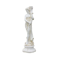 Sculpture italienne moderne pour la décoration extérieure de la maison, statue en béton de femme pour la décoration du jardin